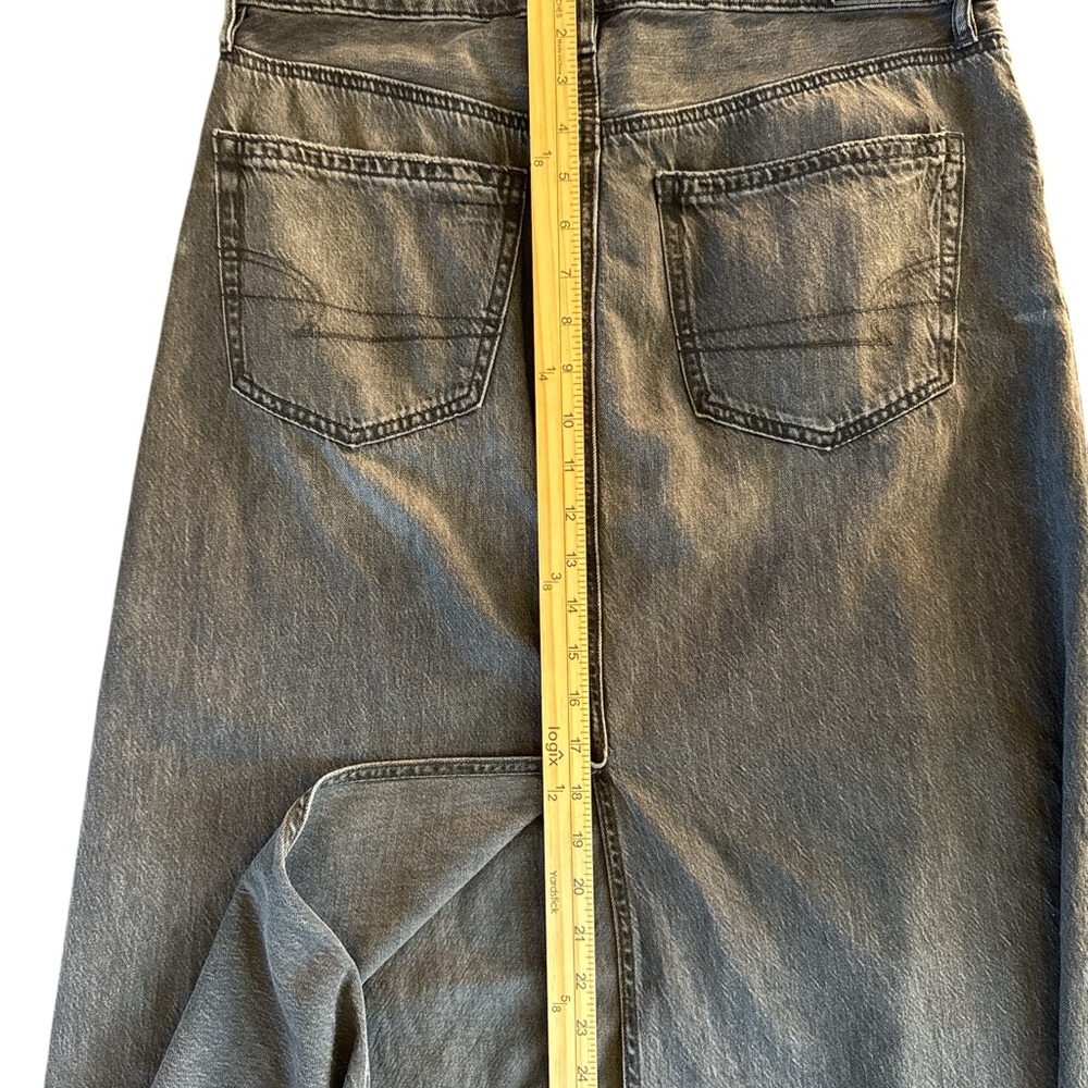 American Eagle Outfitters Charcoal A-Line Soft Denim Skirt - Picture 4 of 8